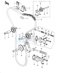 KZ 650 C [CUSTOM] (C1-C3) [CUSTOM] drawing CAM CHAIN_TENSIONER