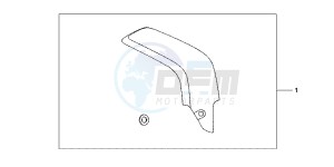 CBR600RRD CBR600RR UK - (E) drawing CARBON FIBER EXHAUST GUARD