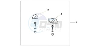 XL1000VA9 France - (F / ABS CMF) drawing PILLION ARM REST SET