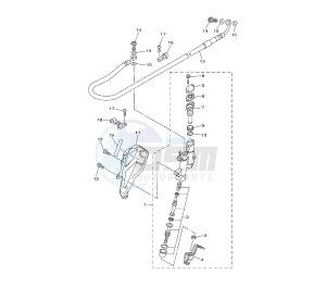 WR F 450 drawing REAR MASTER CYLINDER