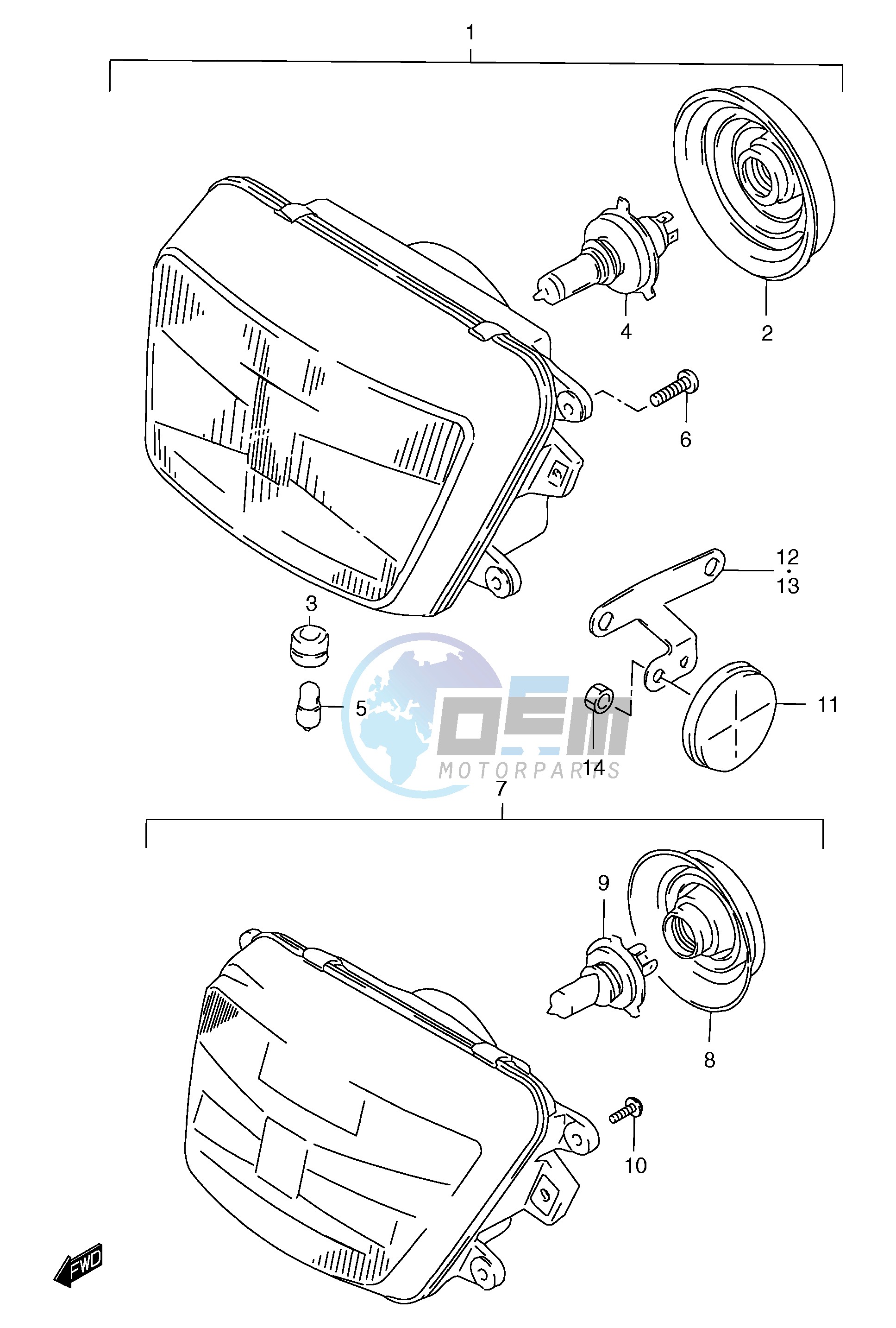 HEADLAMP (GSF1200ST SV SW SX SY SAV SAW SAX SAY)