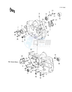 KLT 200 C [KLT200] (C1) | DIFFIRENTIAL AXLE [KLT200] drawing CRANKCASE -- 83 KLT200-C1- -