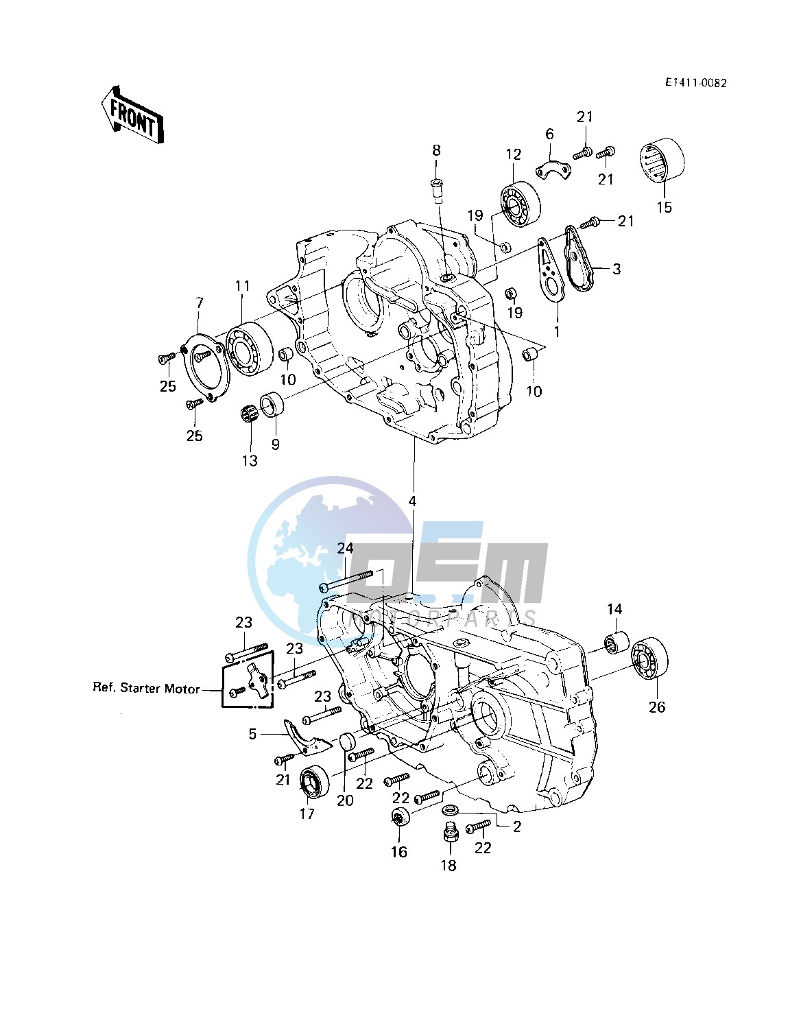 CRANKCASE -- 83 KLT200-C1- -