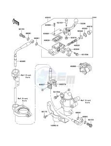 KX85 / KX85 II KX85B8F EU drawing Front Master Cylinder