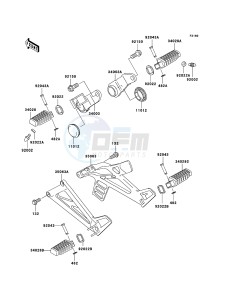 KLE500 KLE500-B1P GB XX (EU ME A(FRICA) drawing Footrests