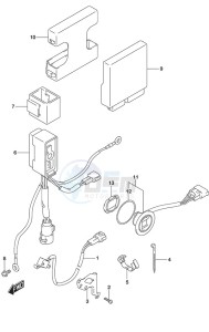 DF 60A drawing PTT Switch/Engine Control Unit High Thrust