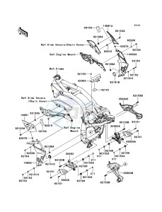 Z750R ZR750NBF FR GB XX (EU ME A(FRICA) drawing Frame Fittings