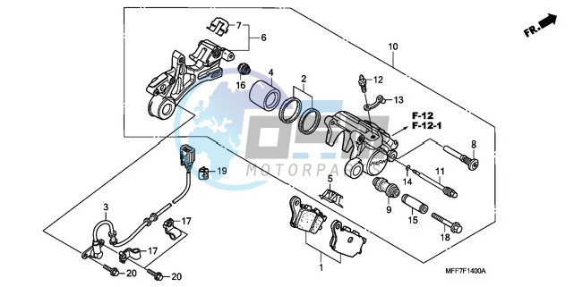 REAR BRAKE CALIPER/ SPEED SENSOR