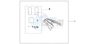 CB600F9 Europe Direct - (ED) drawing REAR SEAT COWL R-320P