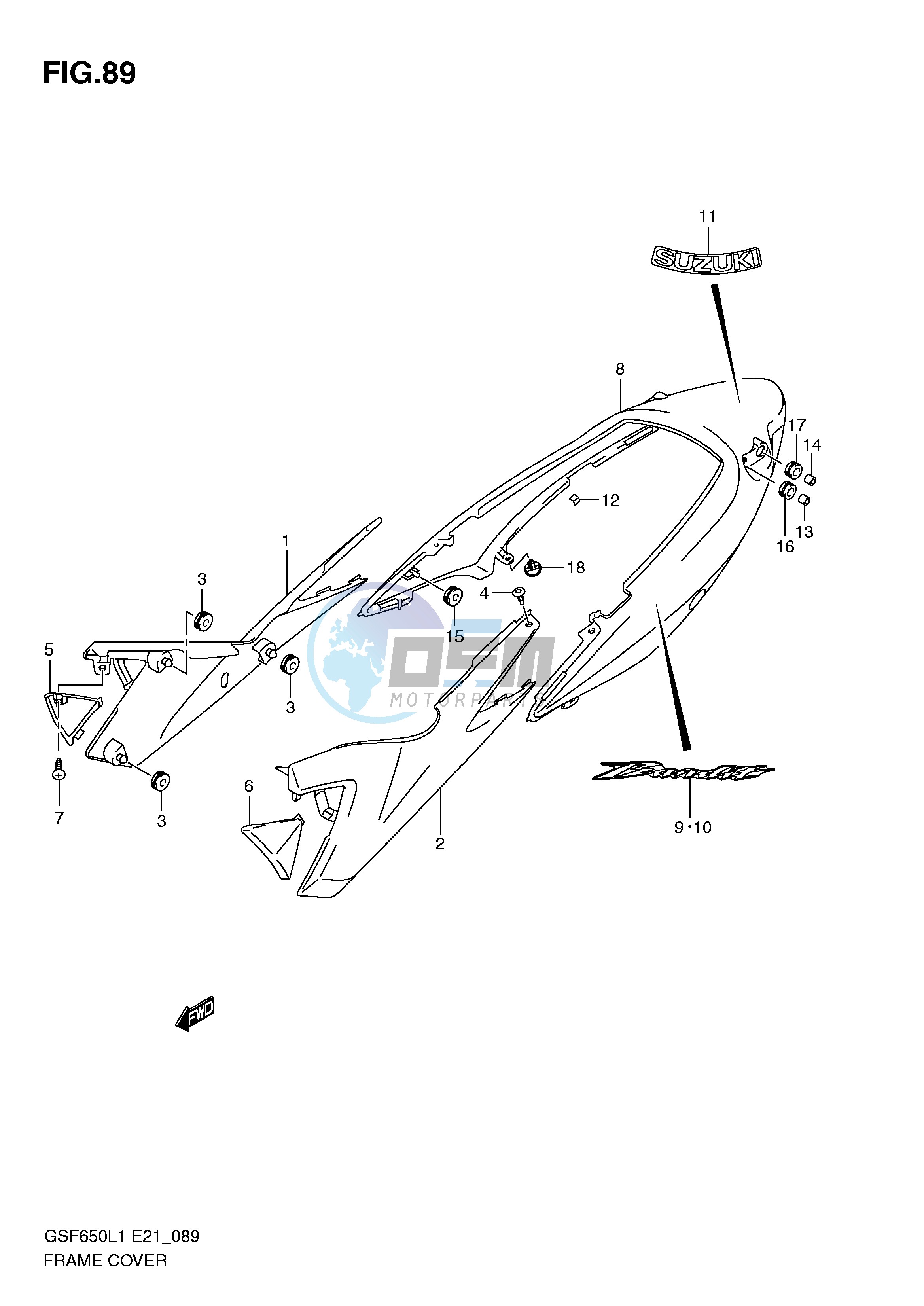 FRAME COVER (GSF650AL1 E21)