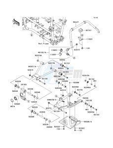 KVF 750 C [BRUTE FORCE 750 4X4I] (C6F-C7F) C7F drawing REAR SUSPENSION