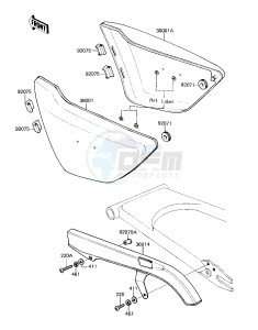 KZ 250 D [CSR] (D2) [CSR] drawing SIDE COVERS_CHAIN COVER -- 81 D2- -