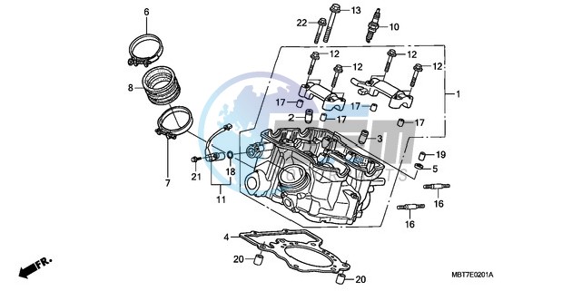 REAR CYLINDER HEAD