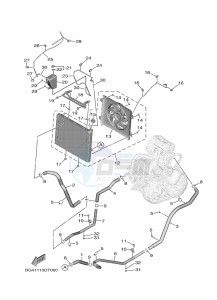 YXE850ENS YXE85WPSK (B8K1) drawing RADIATOR & HOSE