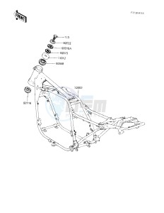 KZ 750 F [LTD SHAFT] (F1) [LTD SHAFT] drawing FRAME