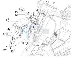 SXL 150 4T 3V CARB drawing Front headlamps - Turn signal lamps