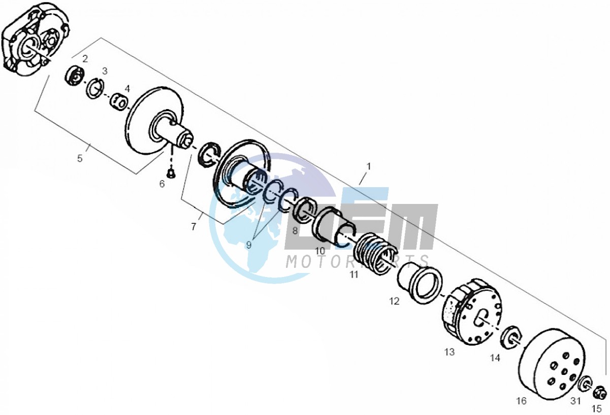 Secondary pulley (Positions)