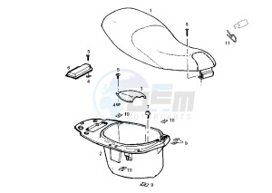 BOULEVARD 125-150 cc drawing SEAT