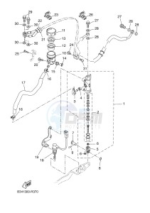 XSR700 (B341 B341 B341) drawing REAR MASTER CYLINDER