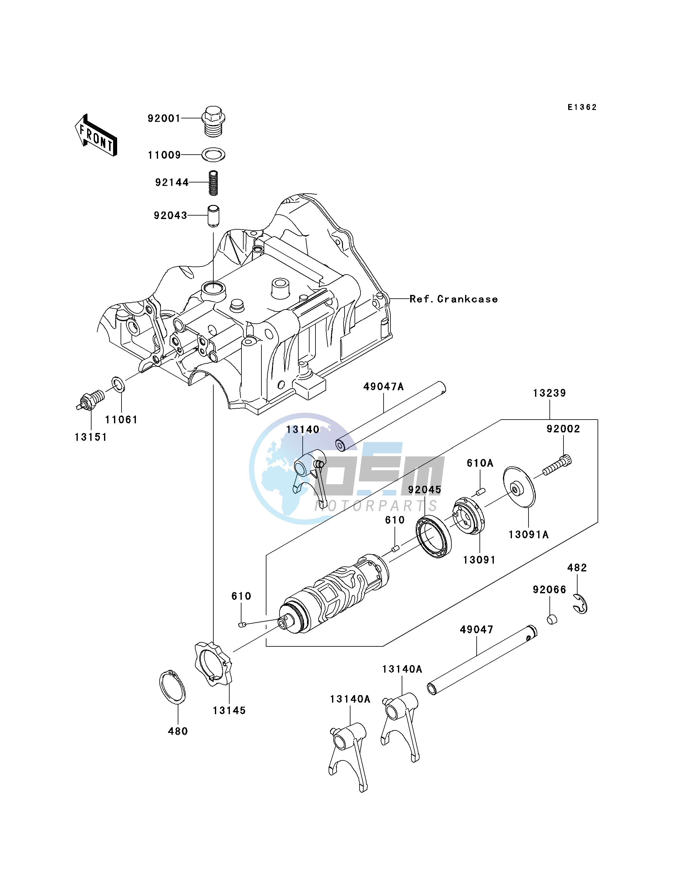 GEAR CHANGE DRUM_SHIFT FORK-- S- -