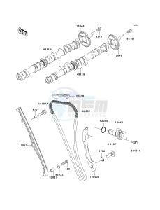 ZX 600 N [ZX-6RR] (N1) N1 drawing CAMSHAFT-- S- -_TENSIONER