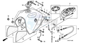 XL125VA E / MKH drawing FUEL TANK/FUEL PUMP