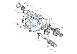 GRANTURISMO 125-200 drawing Gear group