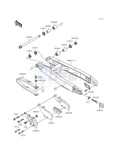 KX 500 E [KX500] (E1-E3) [KX500] drawing SWING ARM-- KX500-E2_E3- -