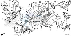 TRX500FM1G TRX500 Europe Direct - (ED) drawing REAR FENDER