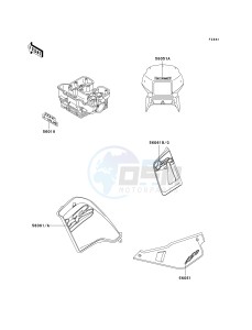 KL 650 A [KLR650] (A10-A14) [KLR650] drawing DECALS-- GREEN- --- KL650-A10_A11_A12- -