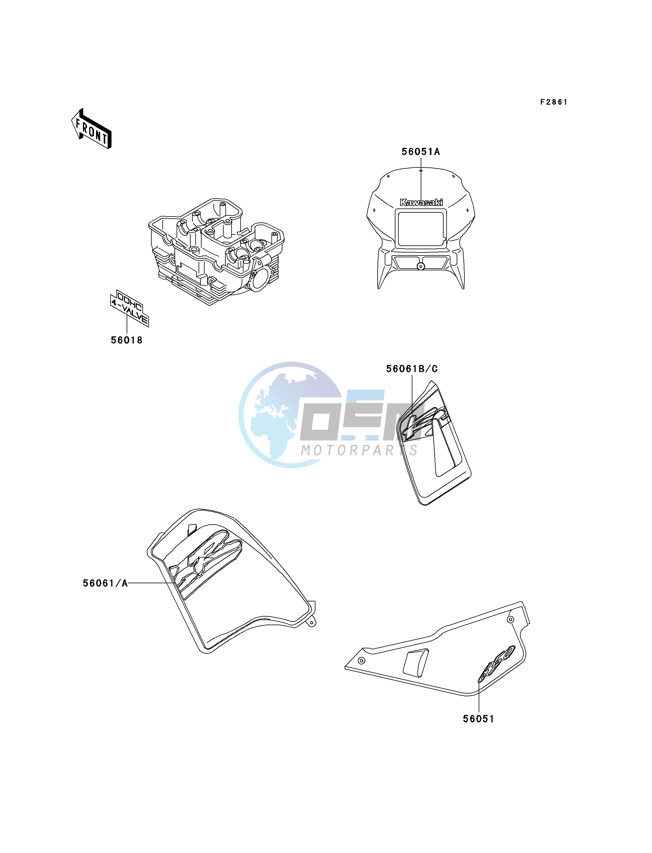 DECALS-- GREEN- --- KL650-A10_A11_A12- -