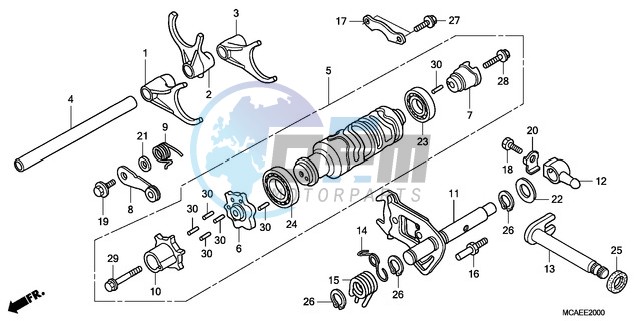 GEARSHIFT DRUM/SHIFT FORK