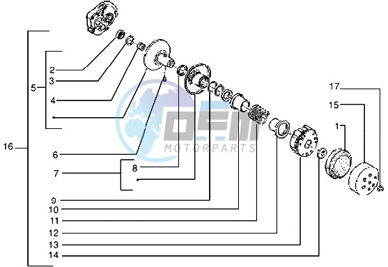 Driven pulley