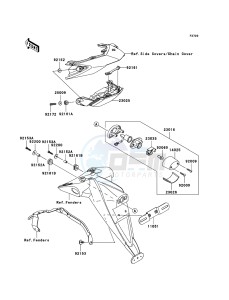 Z1000 ZR1000B7F FR GB XX (EU ME A(FRICA) drawing Taillight(s)