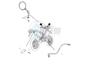 WR F 450 drawing MIRROR EURO KIT