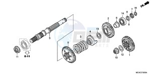 GL1800G GOLDWING 2ED drawing FINAL SHAFT