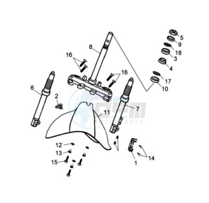 CELLO 125 drawing FRONT FORK / STEERING HEAD BEARING