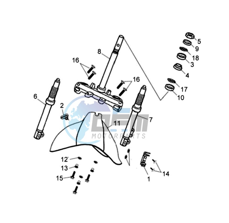 FRONT FORK / STEERING HEAD BEARING