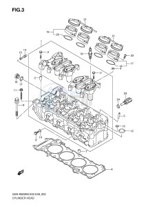 GSX-R600 (E3-E28) drawing CYLINDER HEAD