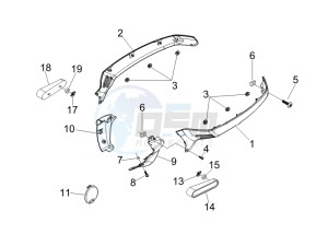 Granturismo 200 L USA drawing Side cover - Spoiler