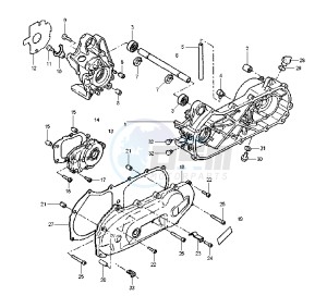 YQ AEROX 50 drawing CRANKCASE