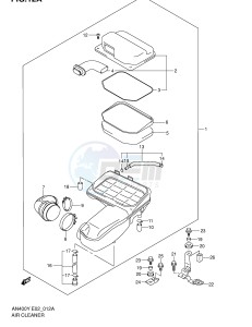 AN400 (E2) Burgman drawing AIR CLEANER (MODEL K1 K2)