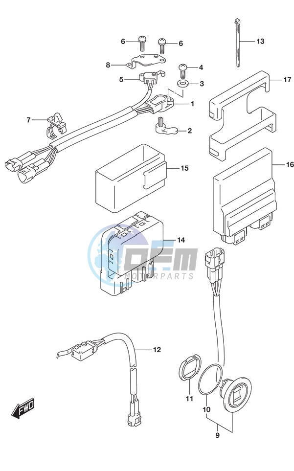 PTT Switch/Engine Control Unit