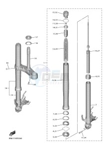 YZF-R6 YZF600 R6 (BN66) drawing FRONT FORK