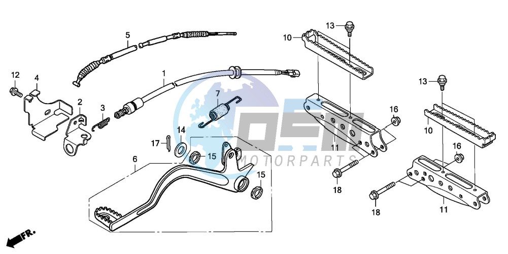 STEP/PEDAL (TRX500FA5/6/7/8)