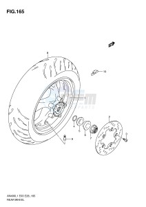 AN400 (E03) Burgman drawing REAR WHEEL (AN400L1 E33)