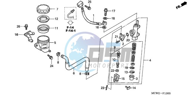 RR. BRAKE MASTER CYLINDER