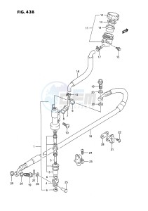 RMX250 (E3) drawing REAR MASTER CYLINDER (MODEL M N P R S T)