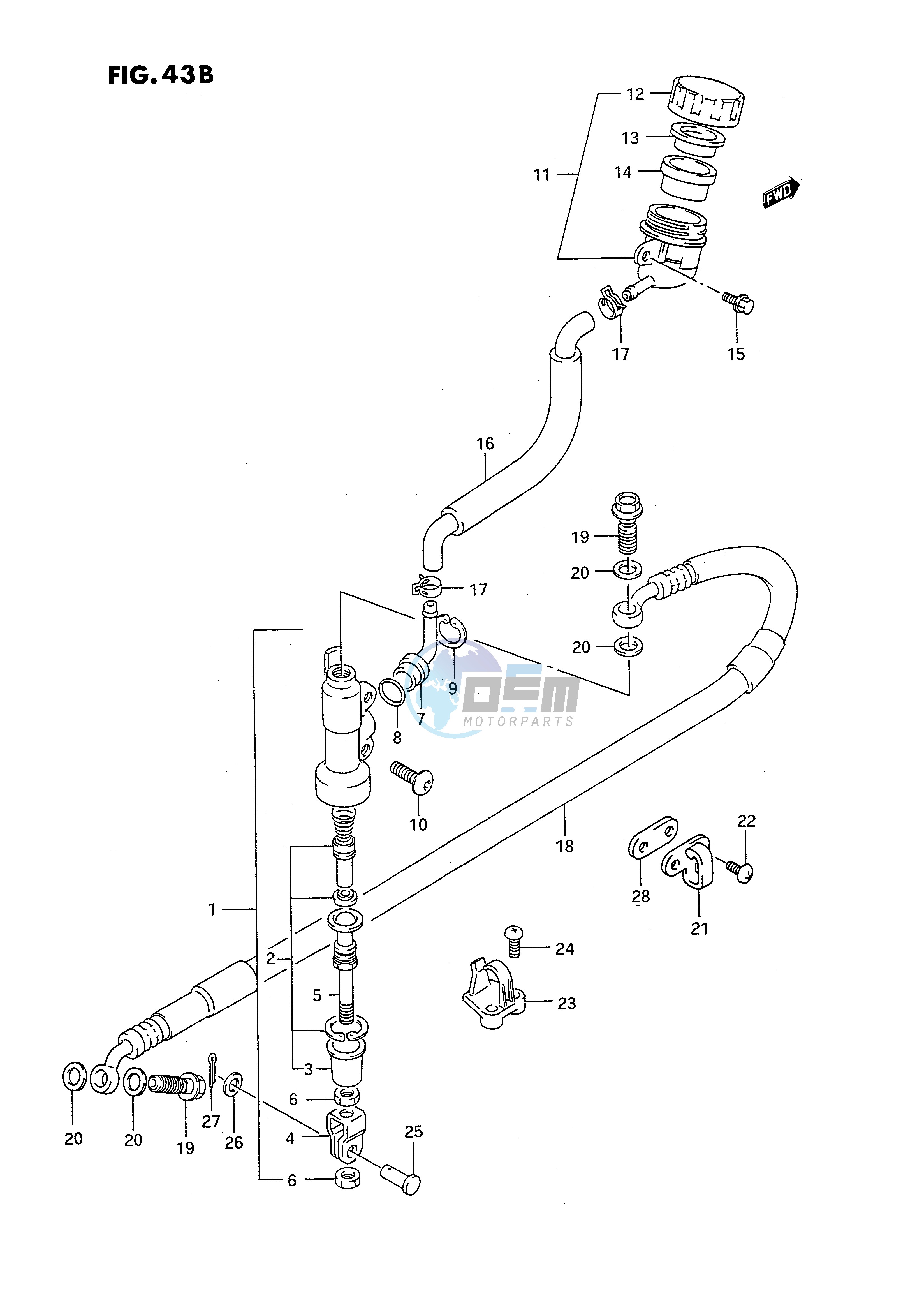 REAR MASTER CYLINDER (MODEL M N P R S T)