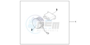 VFR1200XC drawing KIT FR LED FOG LA